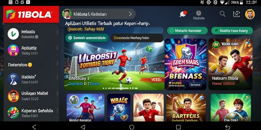 Screenshot utama 11BOLA menampilkan antarmuka pengguna yang bersih dan fungsional.