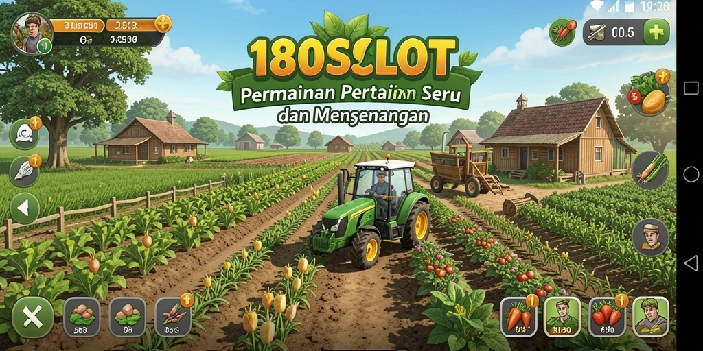 Tangkapan layar gameplay <strong>180SLOT</strong> menunjukkan momen seru dalam bertani.