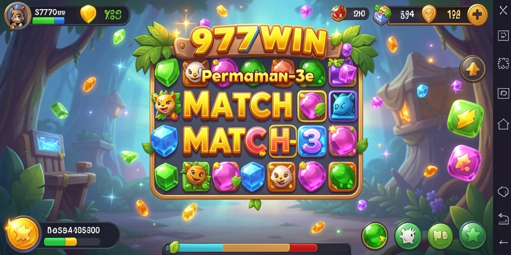 Gameplay seru dari 9777WIN dengan elemen Match-3 yang menantang.