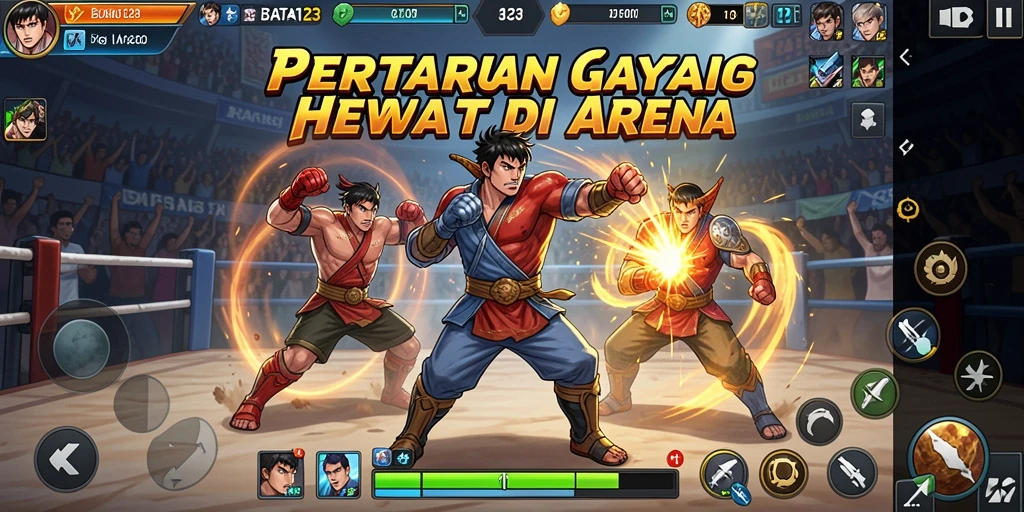 Tangkapan layar pertarungan mendebarkan dalam BATA123.