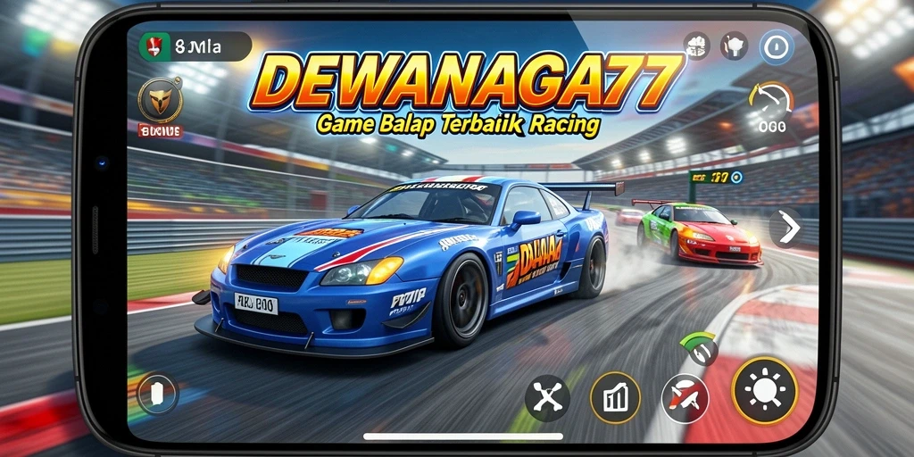 Tampilan gameplay balapan yang mengasyikkan dan menantang di DEWANAGA77.