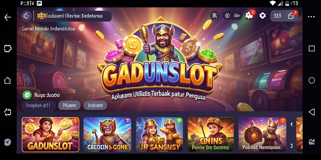Tampilan antarmuka GADUNSLOT yang menarik dan mudah digunakan.