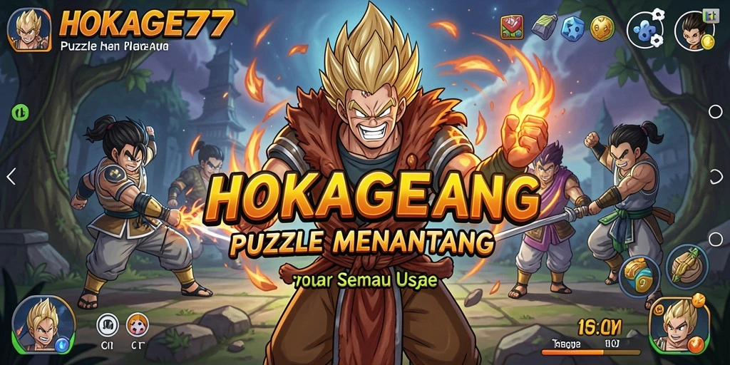 Tampilan gameplay HOKAGE77 dengan berbagai tantangan Puzzle menarik.