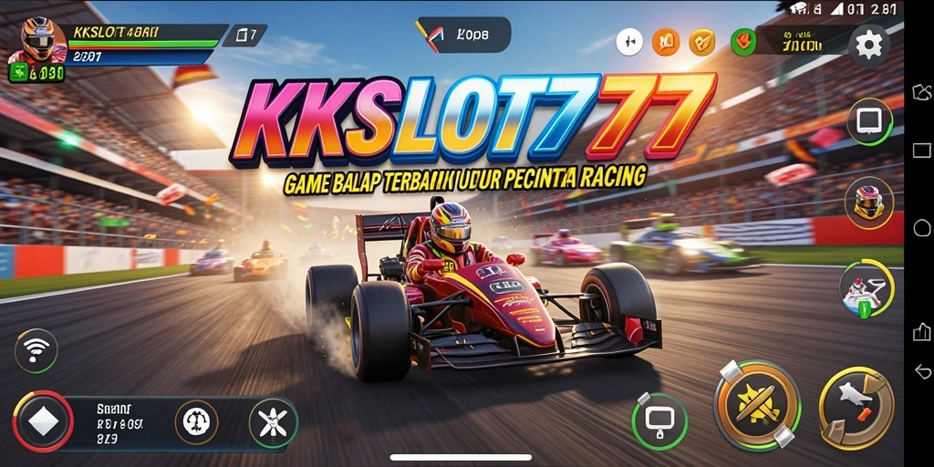 Gameplay KKSLOT777 yang mendebarkan saat balapan di trek penuh tantangan.