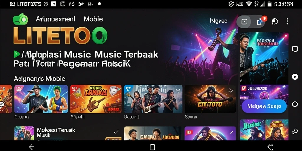 Tangkapan layar gameplay LITETOTO yang menampilkan interaksi musik.