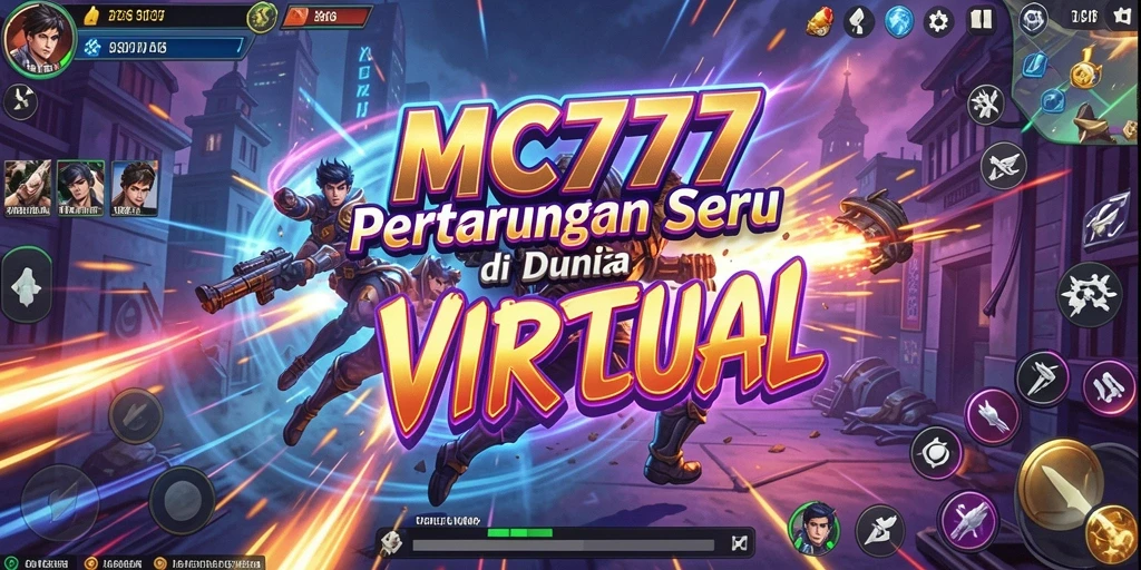Screenshot utama MC777 menampilkan aksi pertarungan yang intens.