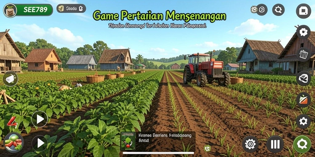 Menampilkan gameplay menarik: bertani dan merawat hewan.