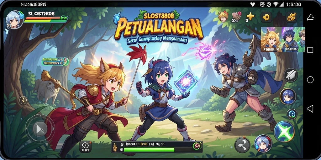 Screenshot menampilkan aksi seru dalam game Anime.