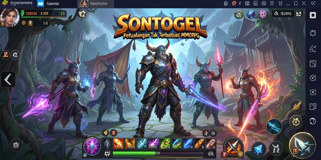 Screenshot gameplay MMORPG SONTOGEL dengan aksi seru.
