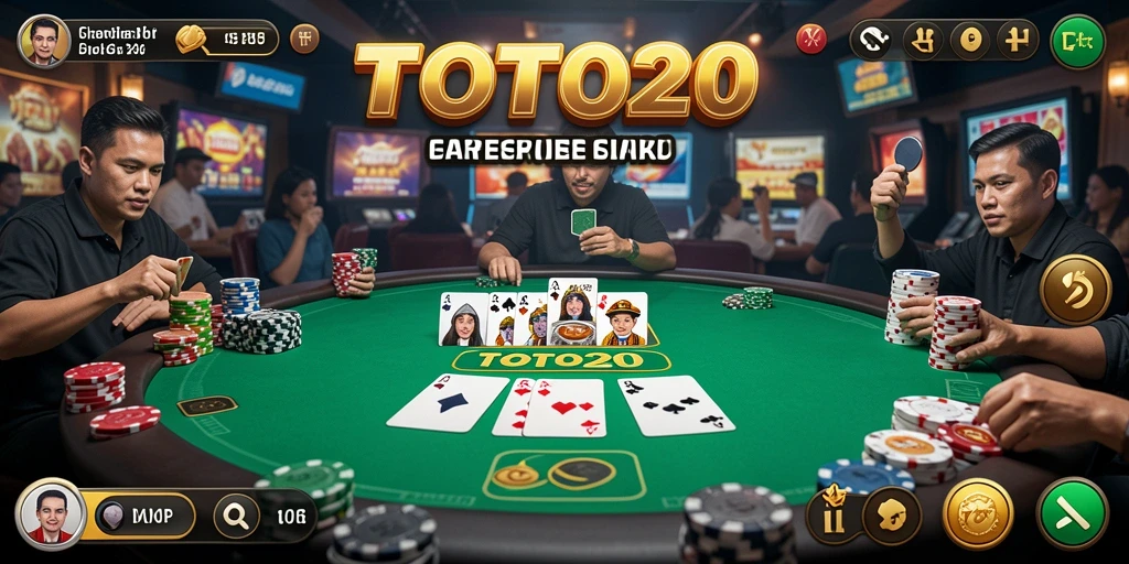 Screenshot TOTO20 menunjukkan momen seru permainan Poker.