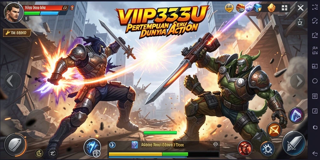 Tangkapan layar dari gameplay VIP333 yang menampilkan aksi bertarung yang mendebarkan.